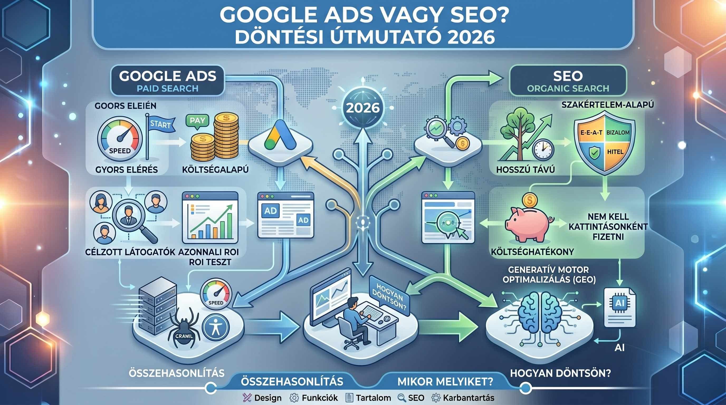Google Ads vagy SEO? Melyiket válaszd 2026-ban? – Útmutató döntés előtt